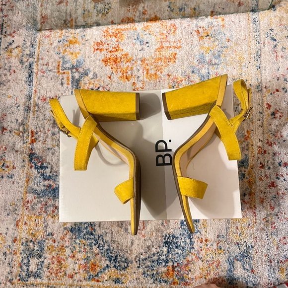 BP. Lula Slingback Sandal Mustard Yellow Suede Size 5 - Picture 9 of 9